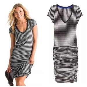 ATHLETA | Striped Ruched Topanga Soft Comfortable  Active Lounge Dress Video